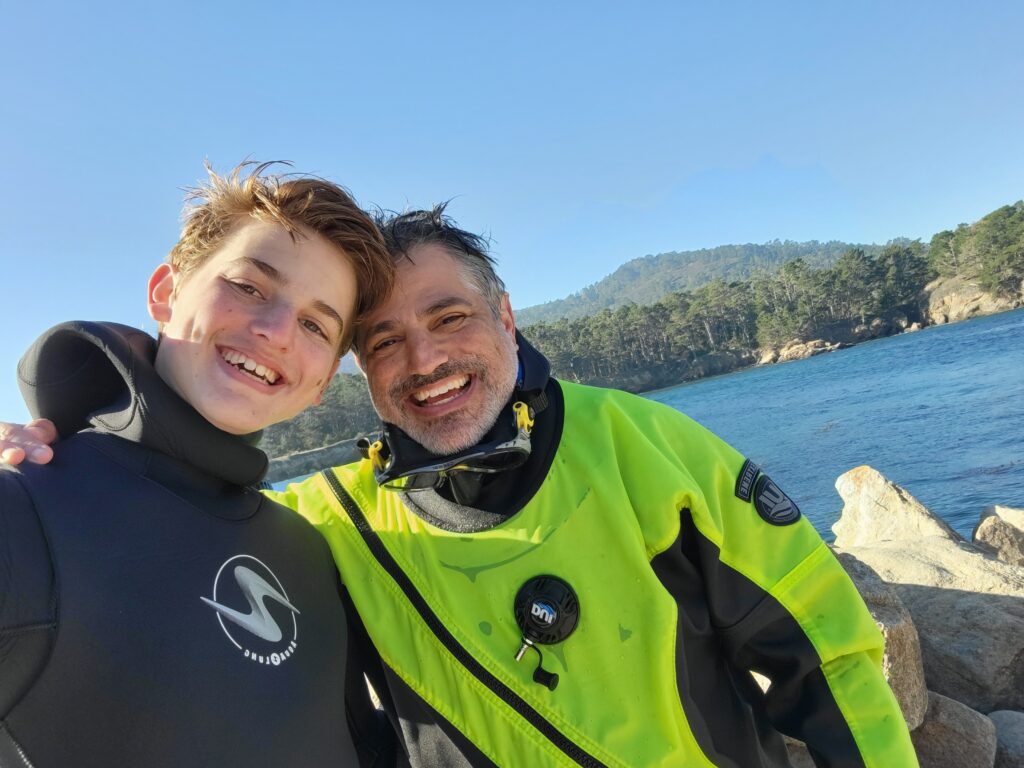 Ken and his son at Point Lobos.