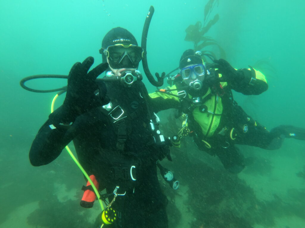 Ken Carter and his son under Point Lobos.